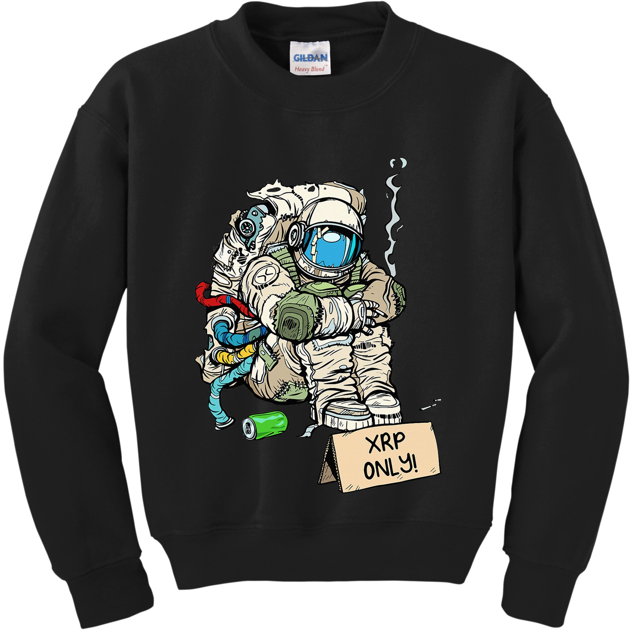 Cryptocurrency Talk - Astronaut Hodler Begging For XRP Kids Sweatshirt