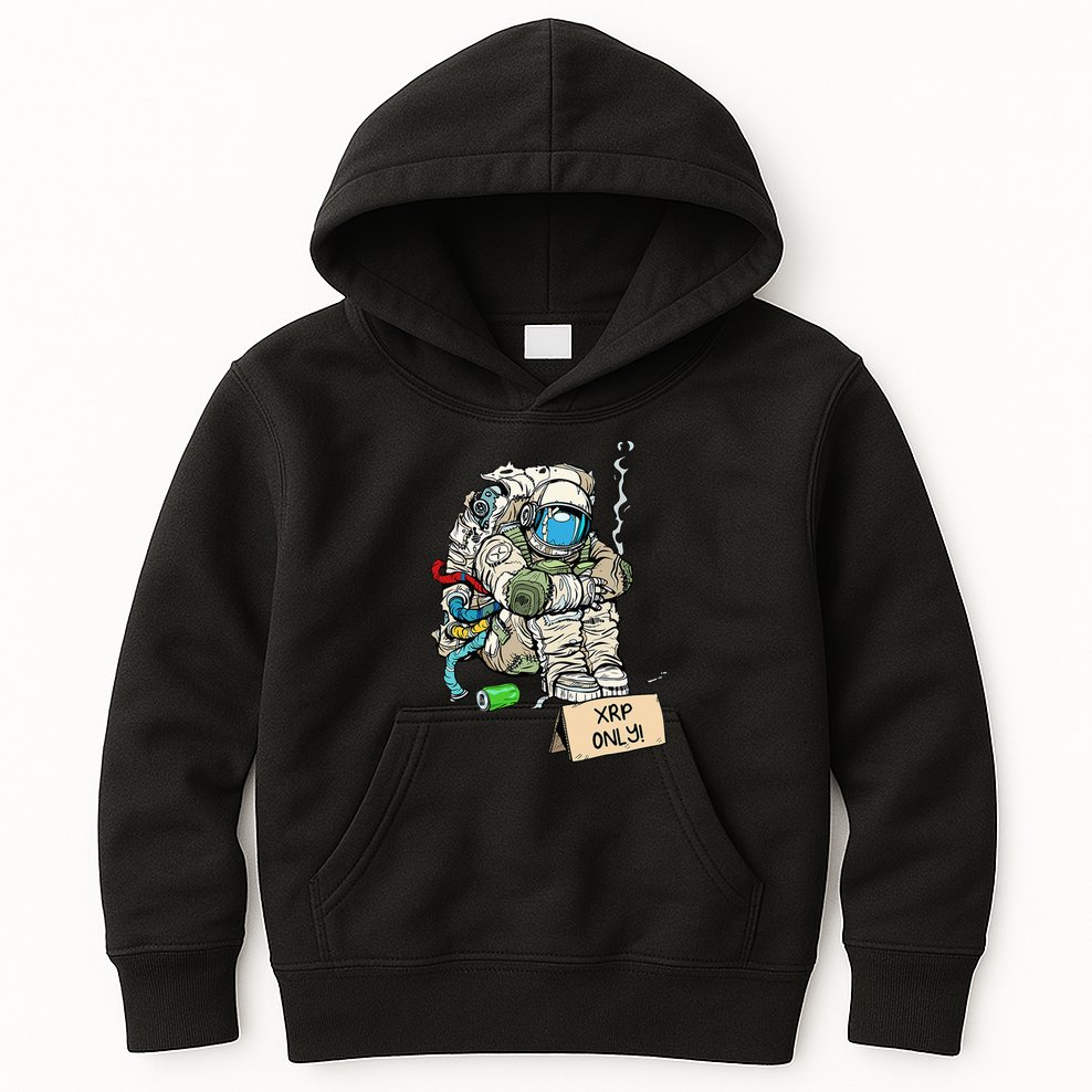 Cryptocurrency Talk - Astronaut Hodler Begging For XRP Kids Hoodie