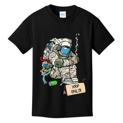 Cryptocurrency Talk - Astronaut Hodler Begging For XRP Kids T-Shirt