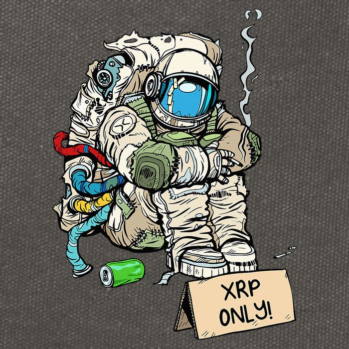 Cryptocurrency Talk - Astronaut Hodler Begging For XRP Cotton Canvas Backpack