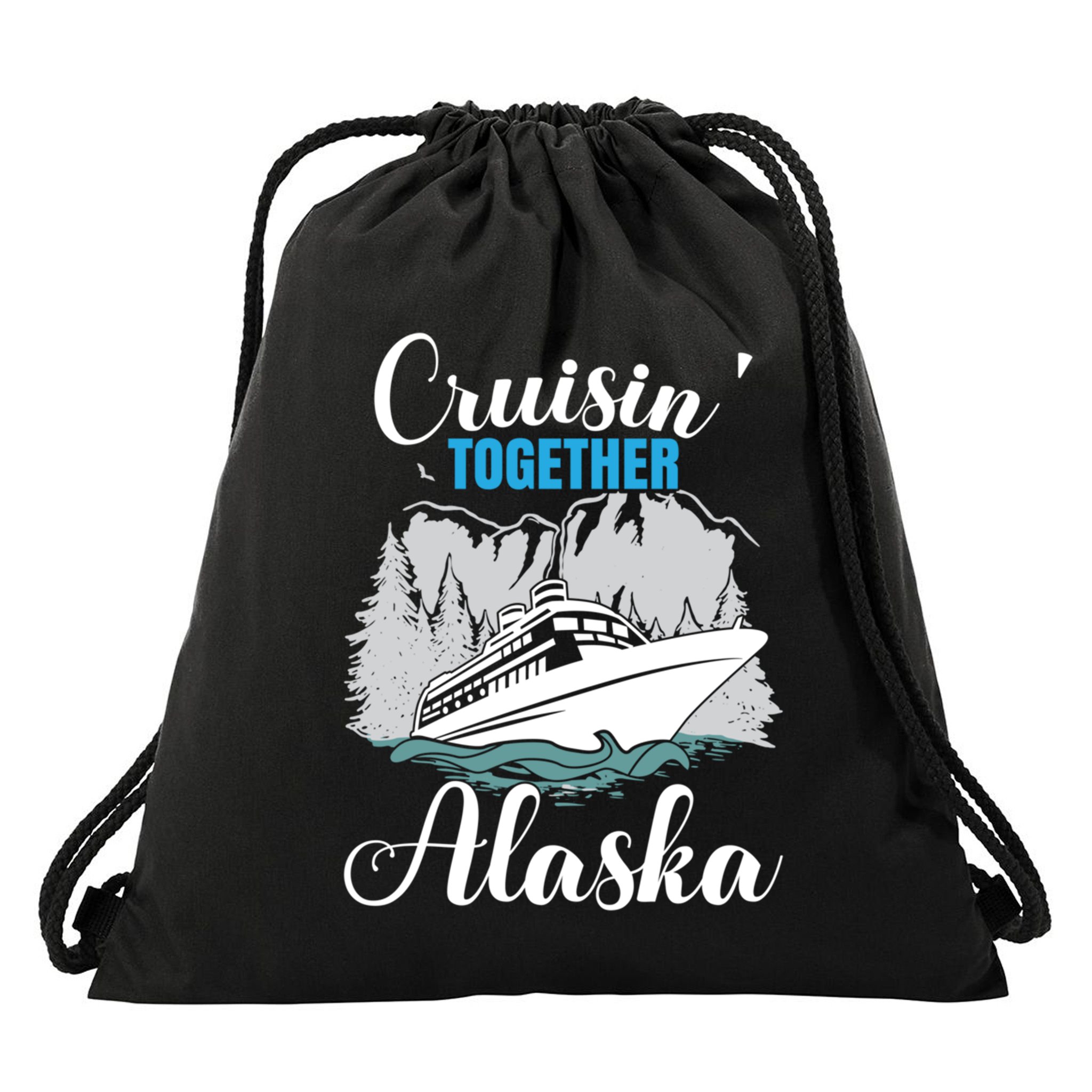 Cruisin' Together Alaska Alaskan Wilderness Gift Drawstring Bag
