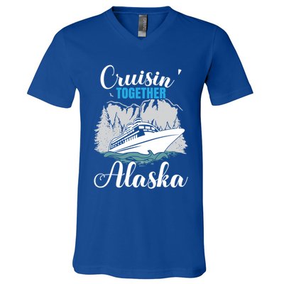 Cruisin' Together Alaska Alaskan Wilderness Gift V-Neck T-Shirt