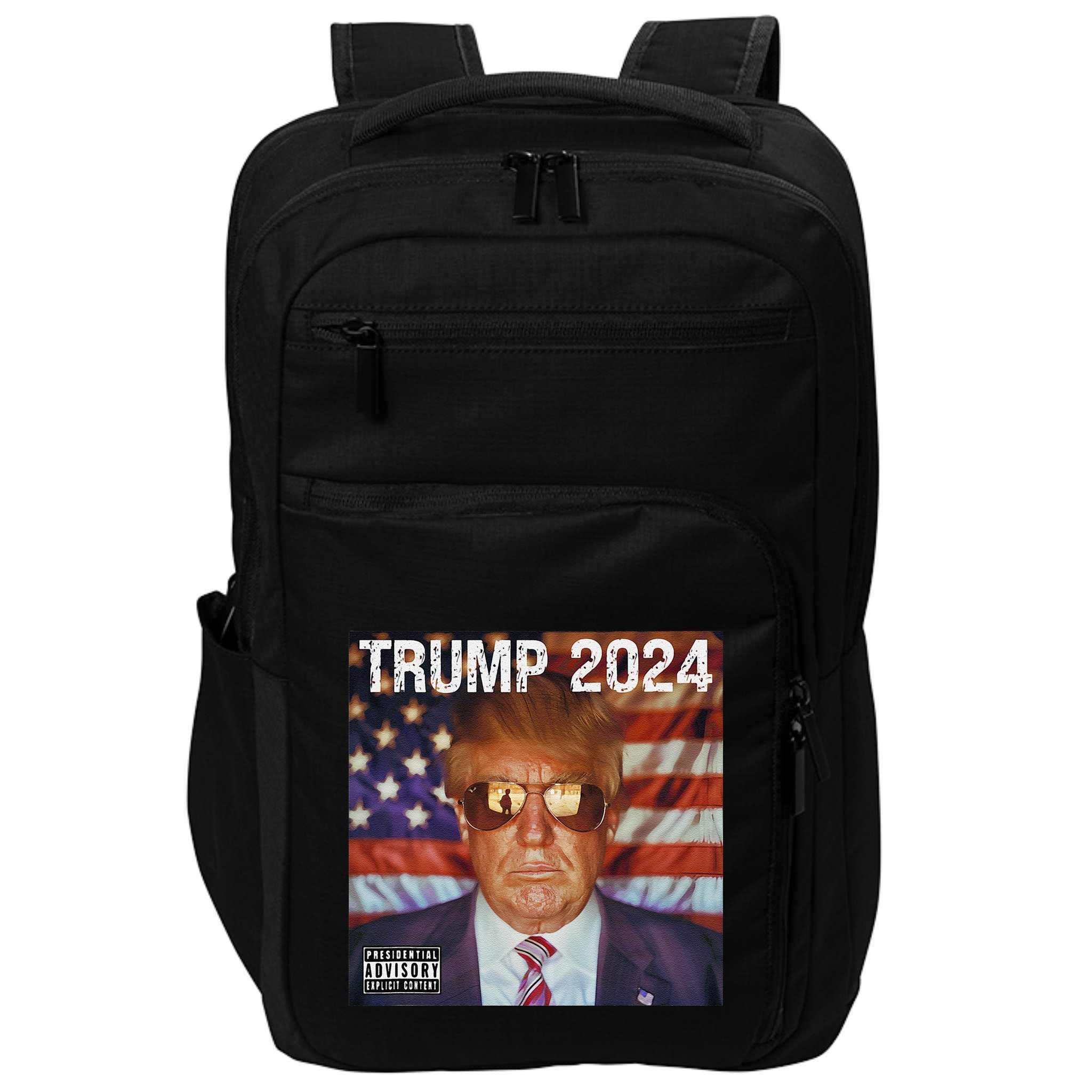 Classic Trump American Flag Photo Donald Trump Album Cover Impact Tech Backpack