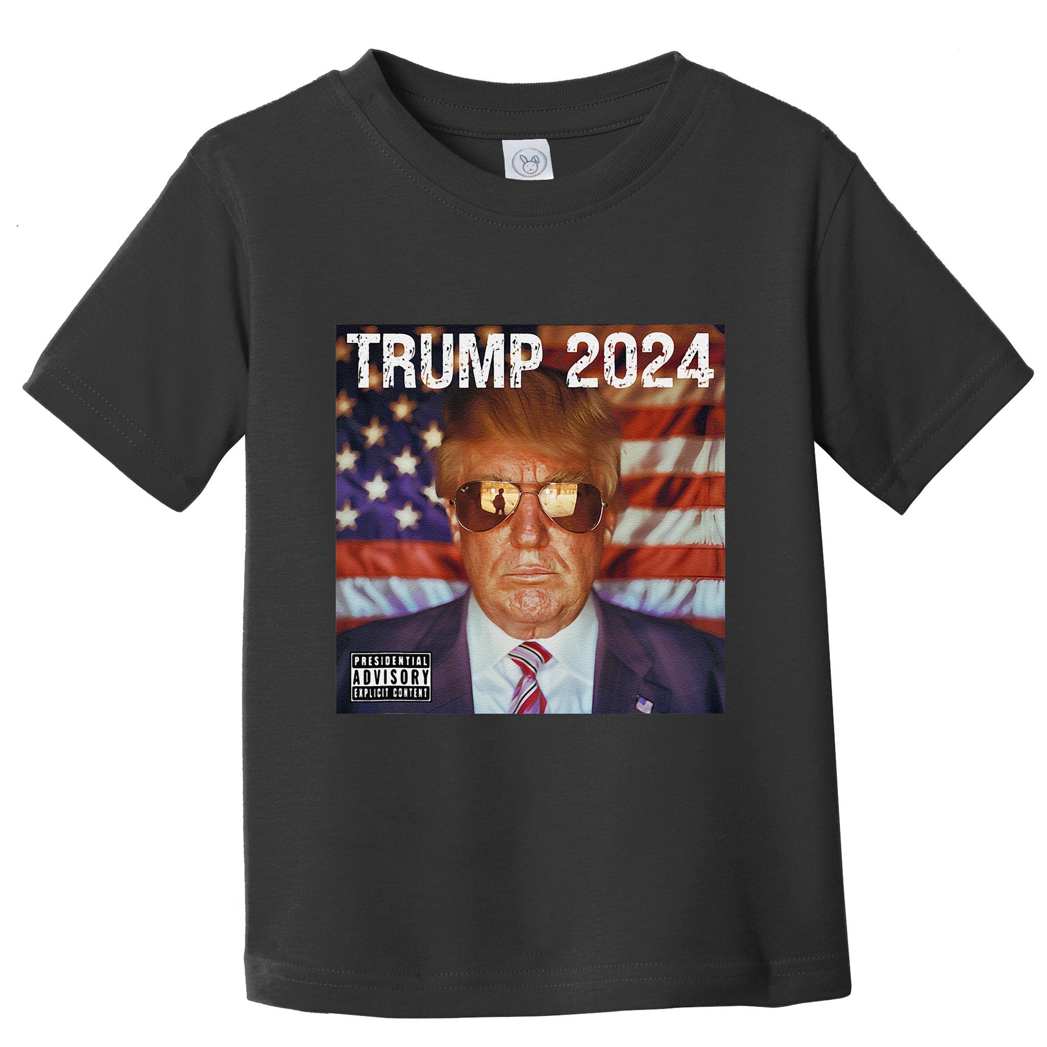 Classic Trump American Flag Photo Donald Trump Album Cover Toddler T-Shirt