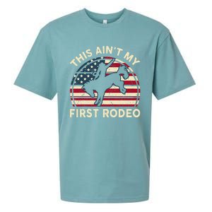 Cowboy This Aint My First Rodeo Wo Horse Riding Sueded Cloud Jersey T-Shirt