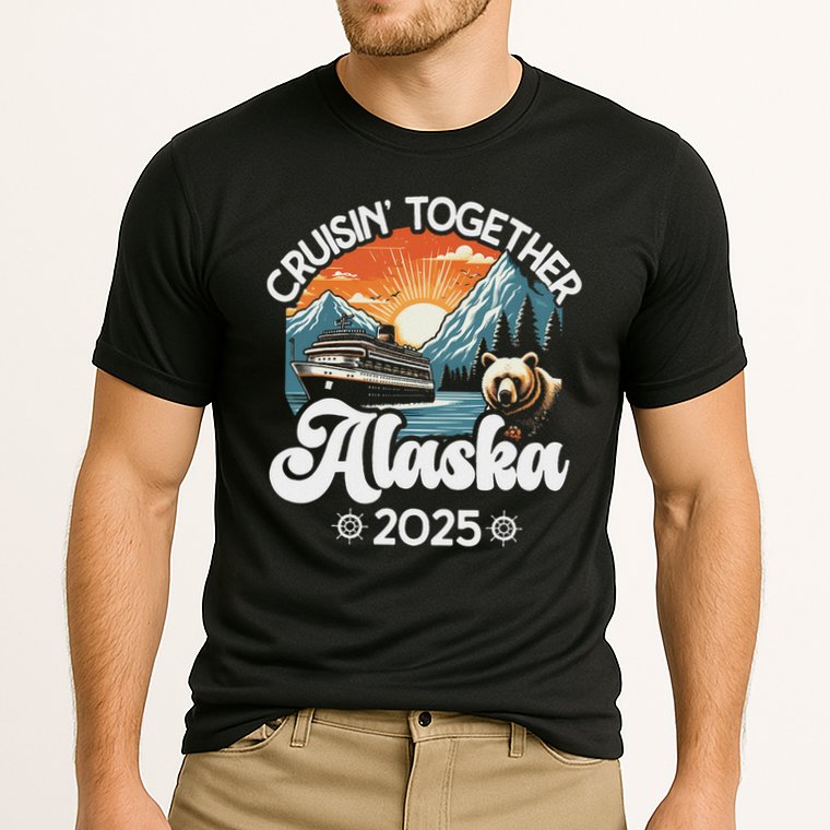 Cruisin Together Alaska 2025 Family Friend Alaska Cruise Cooling Performance Crew T-Shirt