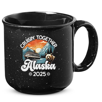 Cruisin Together Alaska 2025 Family Friend Alaska Cruise 15oz Campfire Ceramic Mug