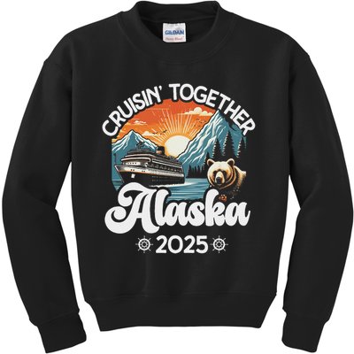 Cruisin Together Alaska 2025 Family Friend Alaska Cruise Kids Sweatshirt