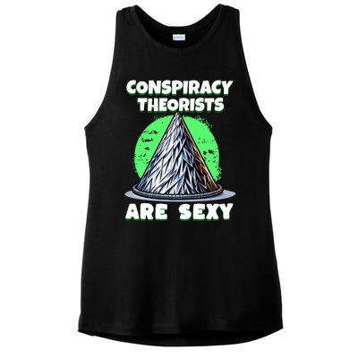 Conspiracy Theorists Are Sexy Tinfoil Hat Truth Seeking Gift Ladies PosiCharge Tri-Blend Wicking Tank