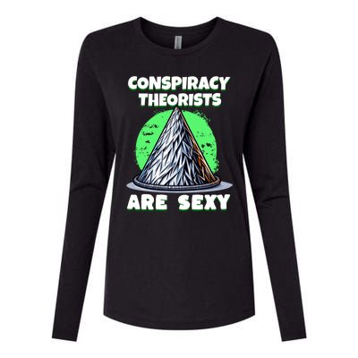 Conspiracy Theorists Are Sexy Tinfoil Hat Truth Seeking Gift Womens Cotton Relaxed Long Sleeve T-Shirt