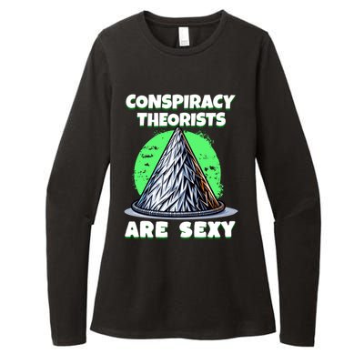 Conspiracy Theorists Are Sexy Tinfoil Hat Truth Seeking Gift Womens CVC Long Sleeve Shirt