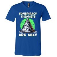 Conspiracy Theorists Are Sexy Tinfoil Hat Truth Seeking Gift V-Neck T-Shirt