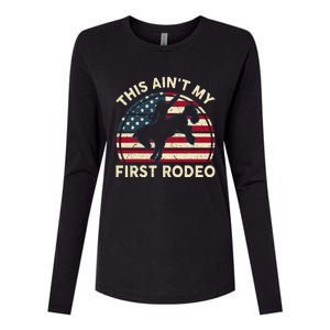 Cowboy This Aint My First Rodeo Western Horse Riding Womens Cotton Relaxed Long Sleeve T-Shirt