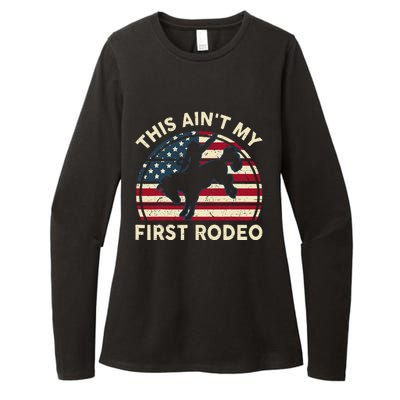 Cowboy This Aint My First Rodeo Western Horse Riding Womens CVC Long Sleeve Shirt