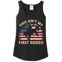 Cowboy This Aint My First Rodeo Western Horse Riding Ladies Essential Tank