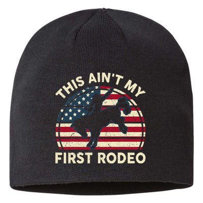 Cowboy This Aint My First Rodeo Western Horse Riding Sustainable Beanie