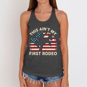 Cowboy This Aint My First Rodeo Western Horse Riding Women's Knotted Racerback Tank