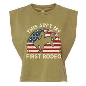 Cowboy This Aint My First Rodeo Western Horse Riding Garment-Dyed Women's Muscle Tee