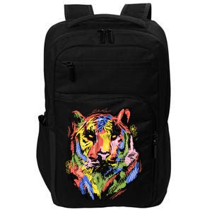 Colorful Tiger Animal Art Impact Tech Backpack