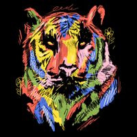 Colorful Tiger Animal Art Impact Tech Backpack