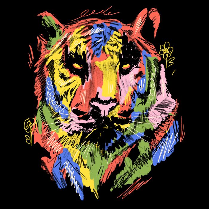Colorful Tiger Animal Art Impact Tech Backpack