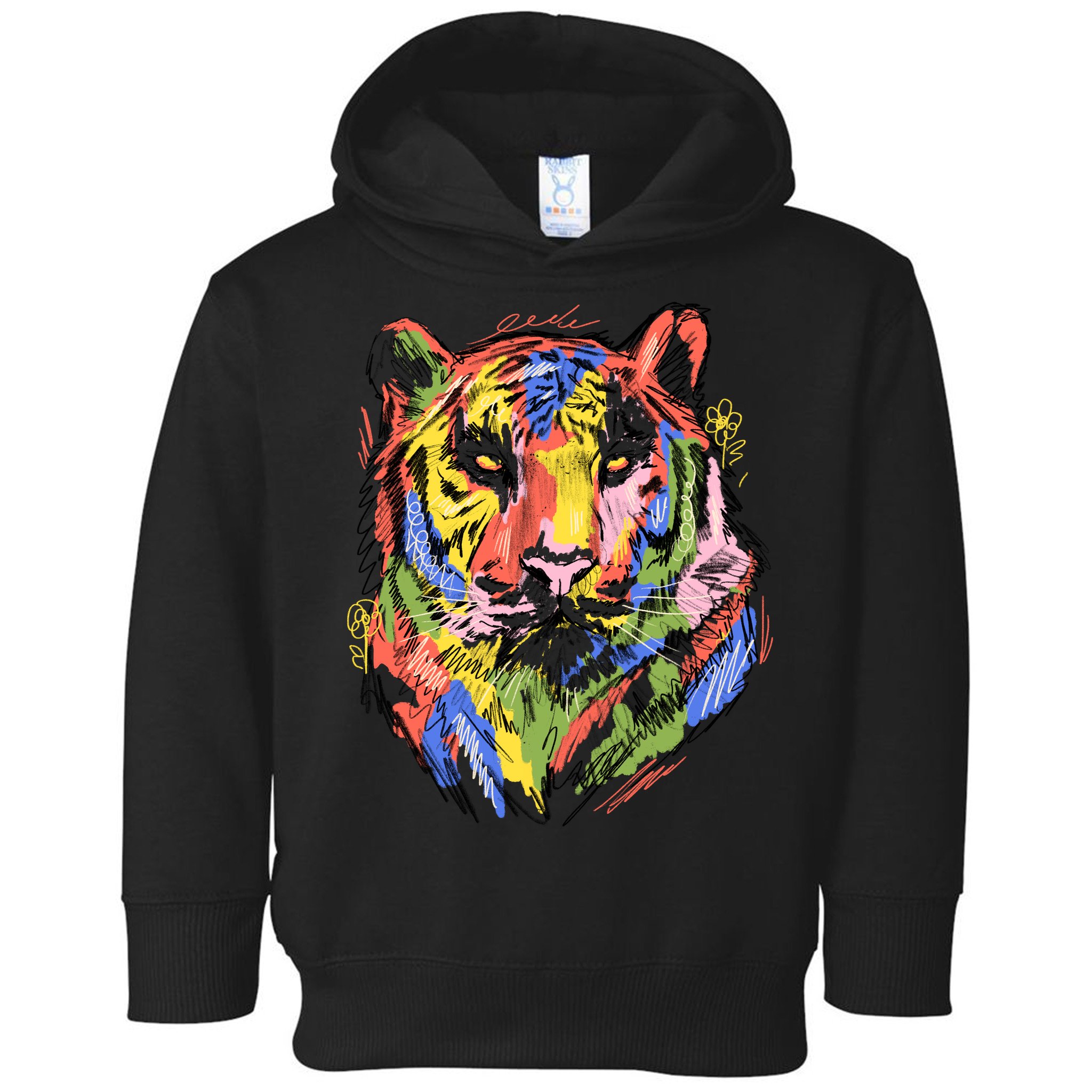 Colorful Tiger Animal Art Toddler Hoodie