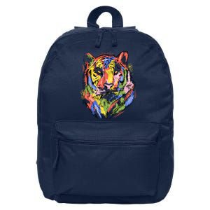 Colorful Tiger Animal Art 16 in Basic Backpack