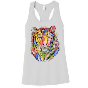 Colorful Tiger Animal Art Women's Racerback Tank