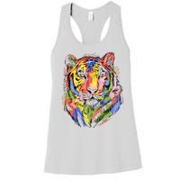 Colorful Tiger Animal Art Women's Racerback Tank