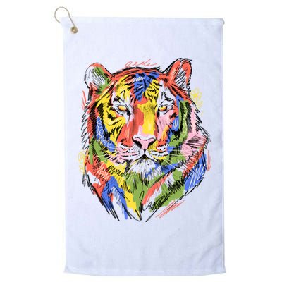 Colorful Tiger Animal Art Golf Towel