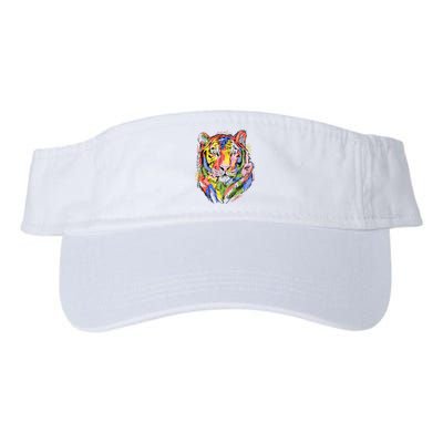 Colorful Tiger Animal Art Valucap Bio-Washed Visor