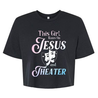 Cute Theatre Art For  Acting Musical Lover Bella+Canvas Jersey Crop Tee