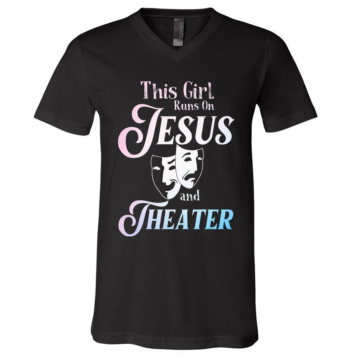 Cute Theatre Art For  Acting Musical Lover V-Neck T-Shirt