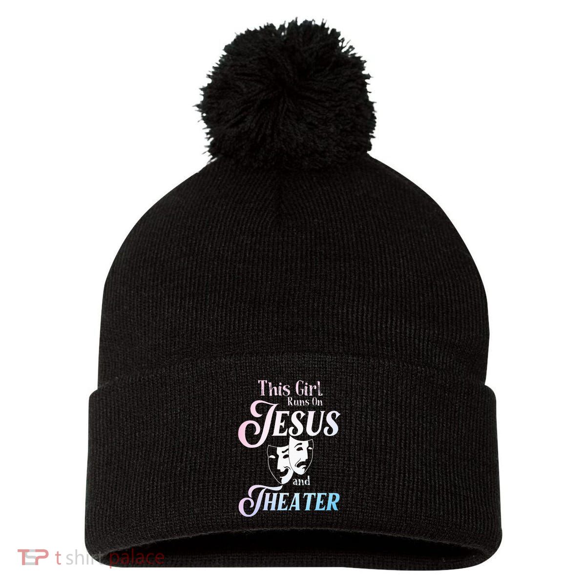 Cute Theatre Art For  Acting Musical Lover Pom Pom 12in Knit Beanie