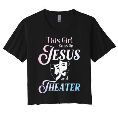 Cute Theatre Art For  Acting Musical Lover Women's Crop Top Tee