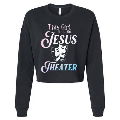 Cute Theatre Art For  Acting Musical Lover Cropped Pullover Crew