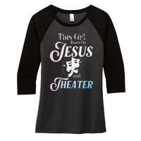 Cute Theatre Art For  Acting Musical Lover Women's Tri-Blend 3/4-Sleeve Raglan Shirt