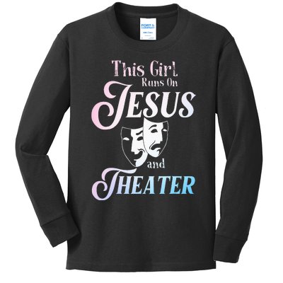 Cute Theatre Art For  Acting Musical Lover Kids Long Sleeve Shirt