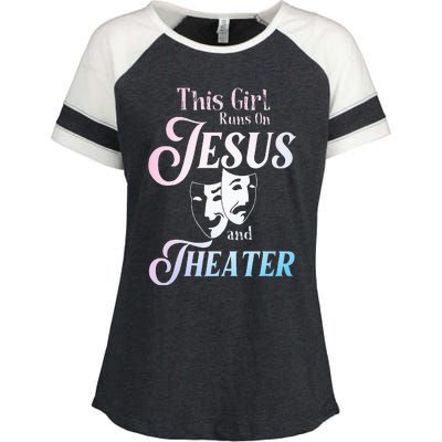 Cute Theatre Art For  Acting Musical Lover Enza Ladies Jersey Colorblock Tee