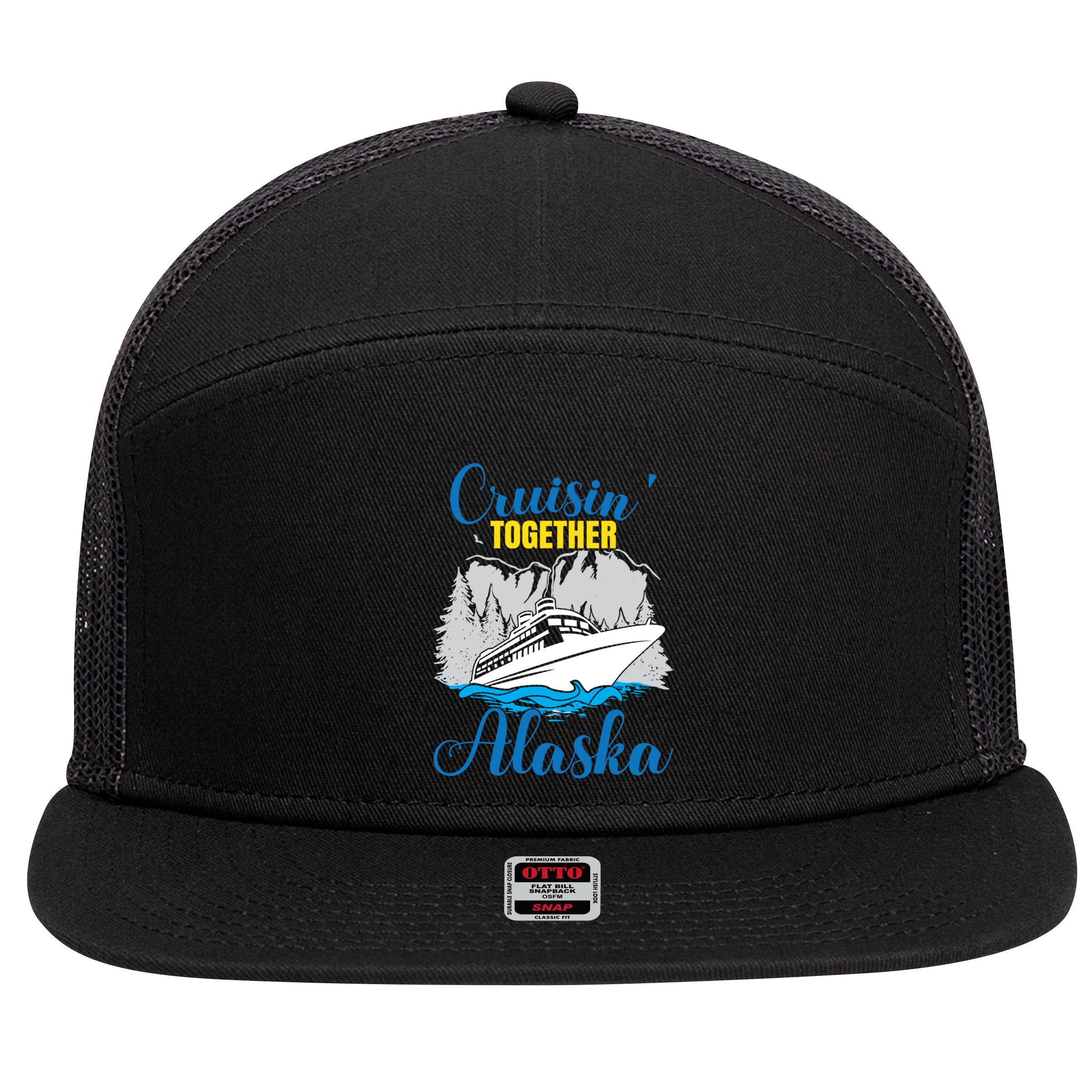 Cruisin' Together Alaska Gift 7 Panel Mesh Trucker Snapback Hat