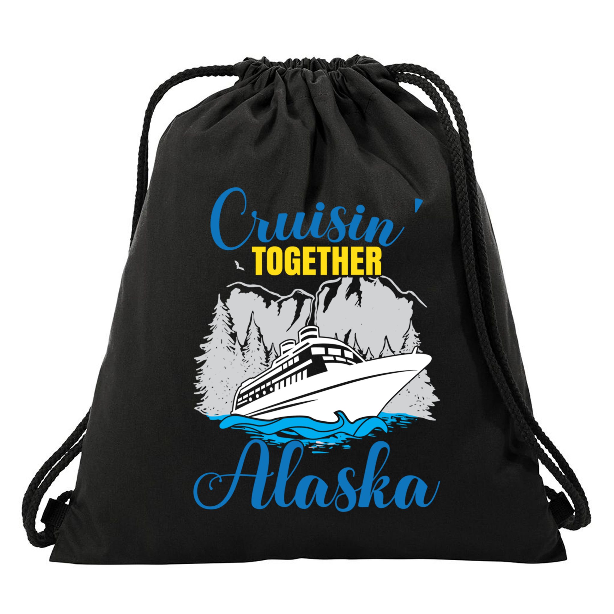 Cruisin' Together Alaska Gift Drawstring Bag