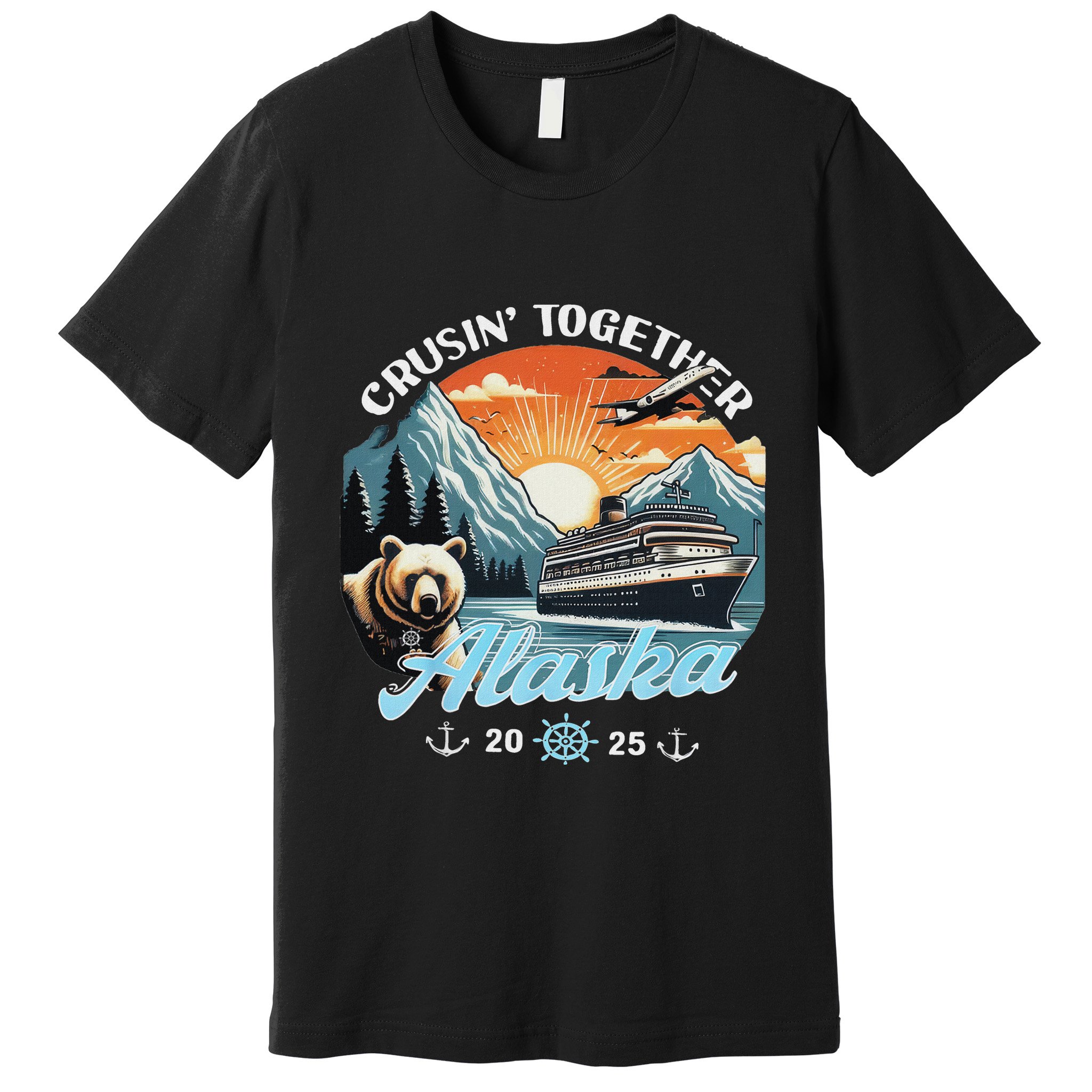 Cruisin Together Alaska 2025 Friend Family Alaska Cruise Premium T-Shirt