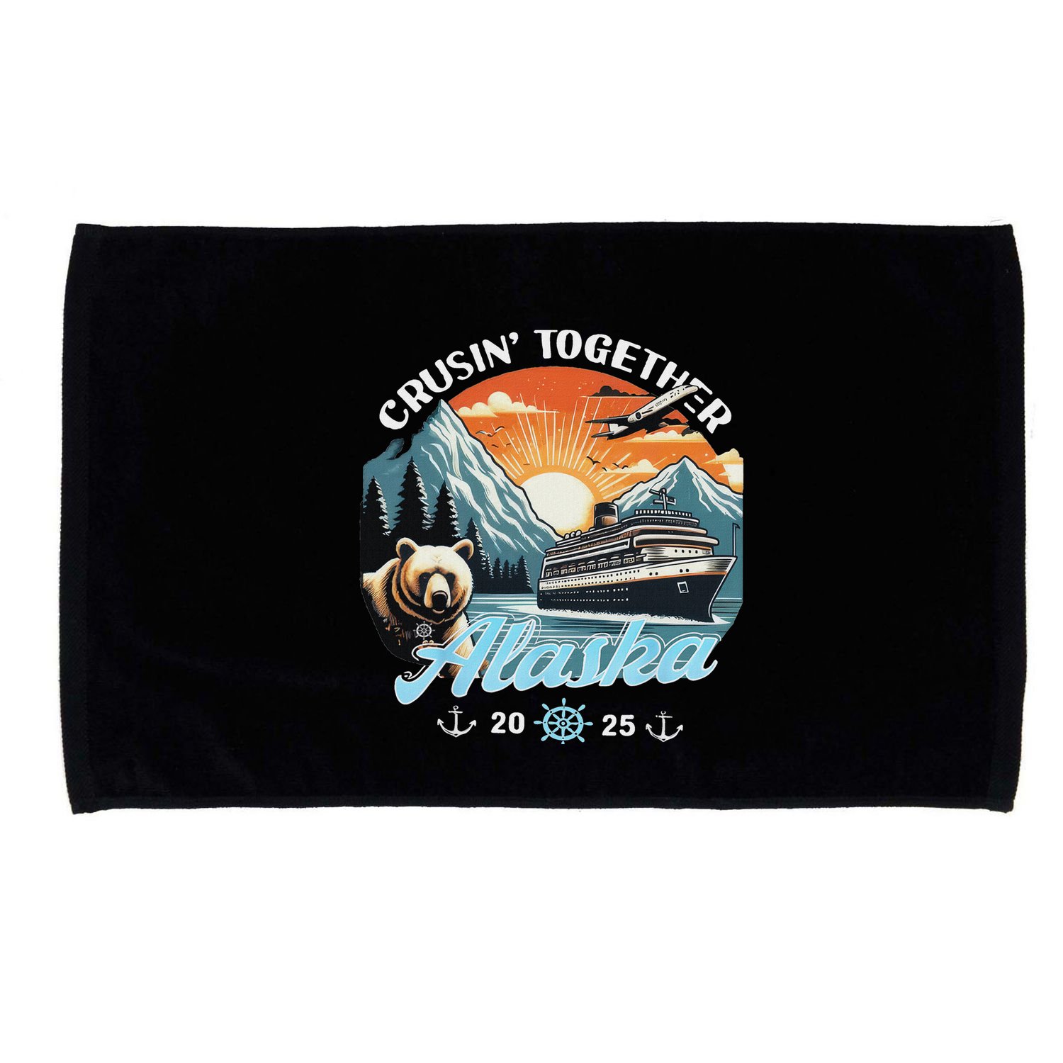 Cruisin Together Alaska 2025 Friend Family Alaska Cruise Microfiber Hand Towel