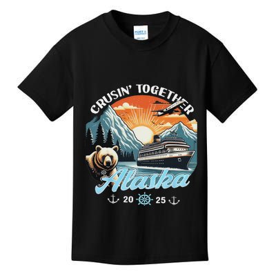 Cruisin Together Alaska 2025 Friend Family Alaska Cruise Kids T-Shirt