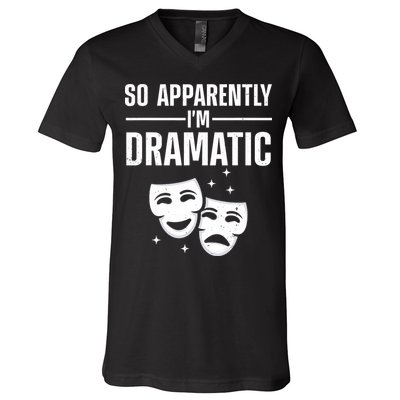 Cool Theater Art Musical Theater Drama Actor V-Neck T-Shirt