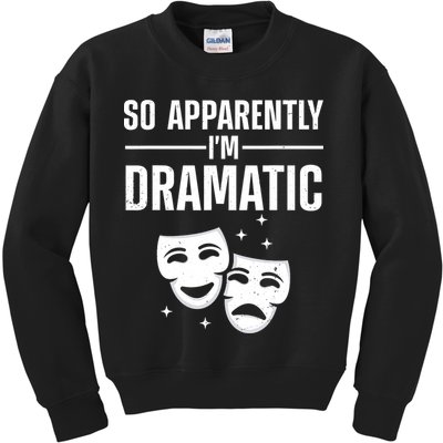 Cool Theater Art Musical Theater Drama Actor Kids Sweatshirt