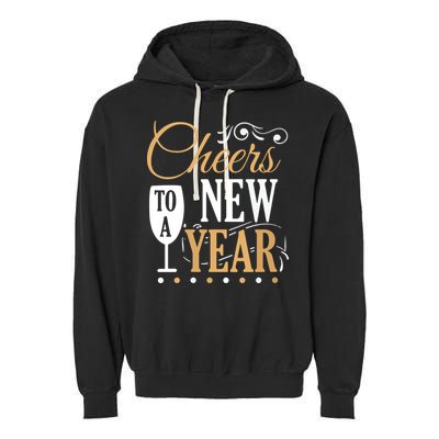 Cheers To A New Year Garment-Dyed Fleece Hoodie