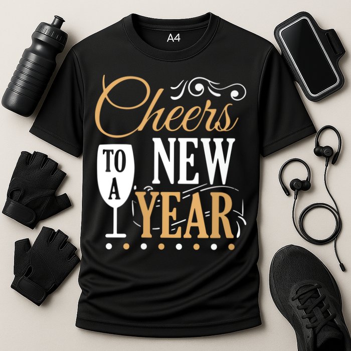 Cheers To A New Year Cooling Performance Crew T-Shirt