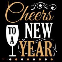 Cheers To A New Year Button