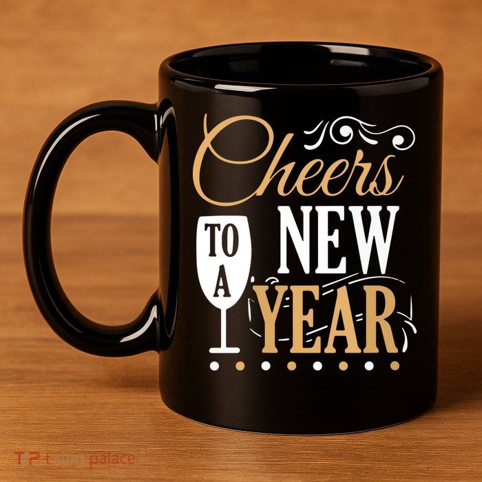 Cheers To A New Year 11oz C Handle Ceramic Mug